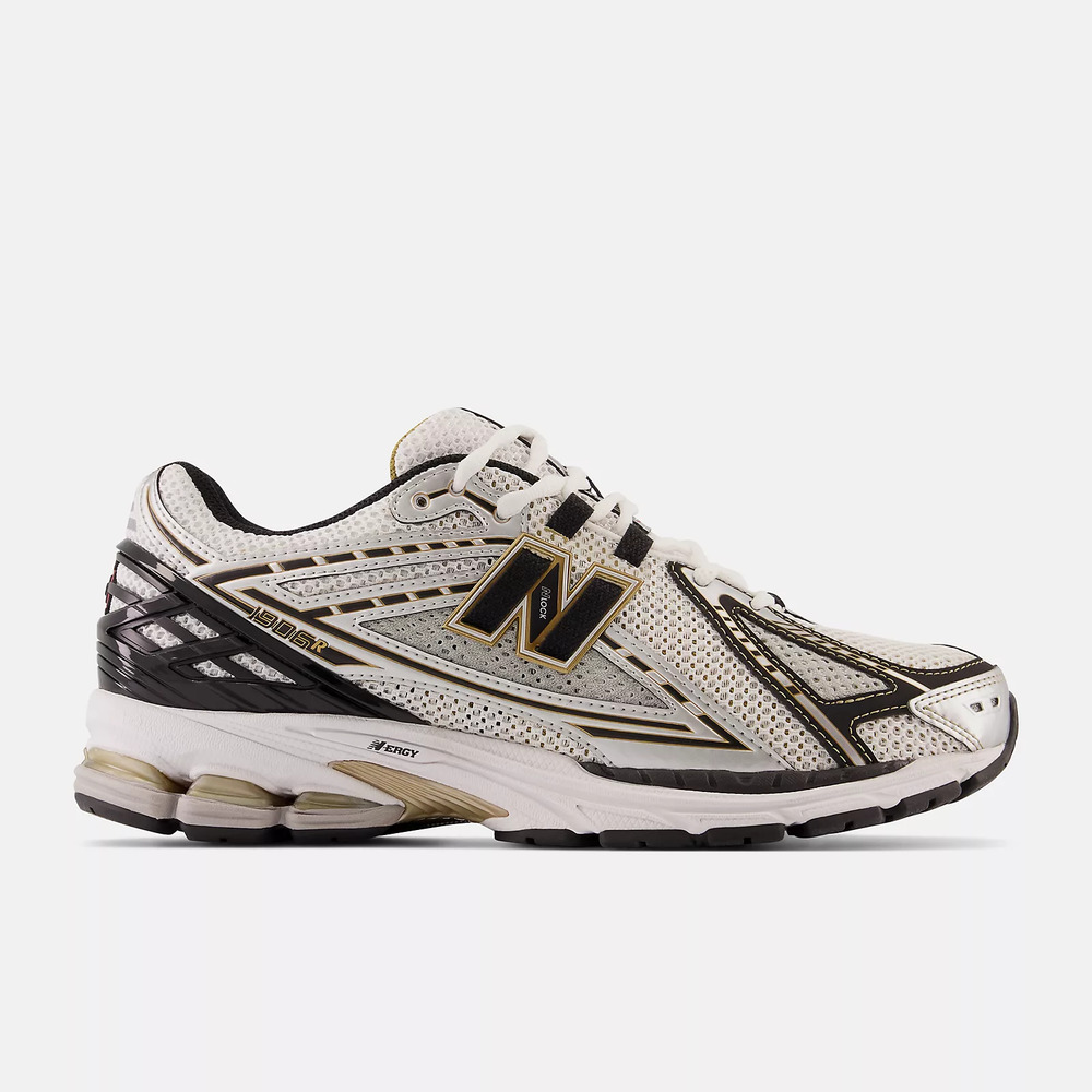 New Balance Silver Gold Athletic Shoes Supportive Design